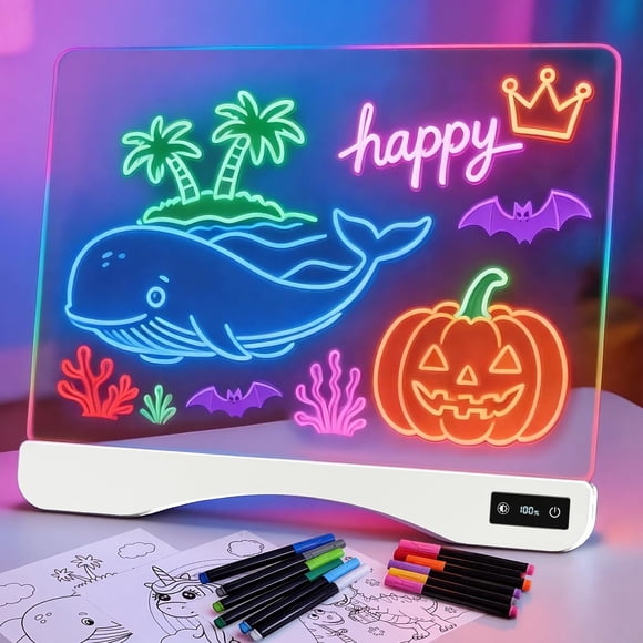 Tableta de Dibujo LED SROT 43 cm con 11 colores y 12 marcadores