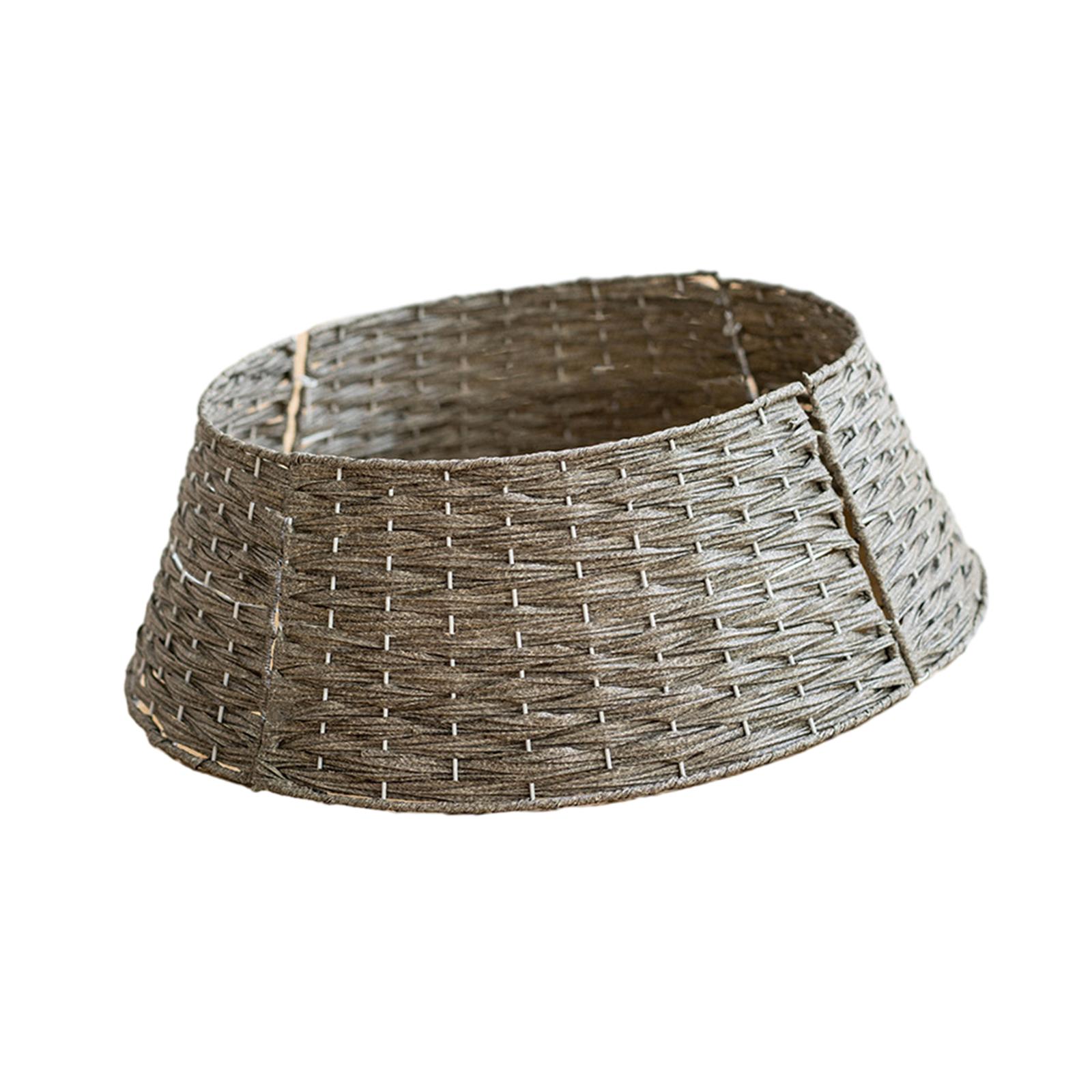 Magideal - Falda De De Navidad De Ratán Artificial, Anillos Redondos Para De Navidad, Fiestas Navideñas Decorativas, 60X17Cm, Cubierta De Base De