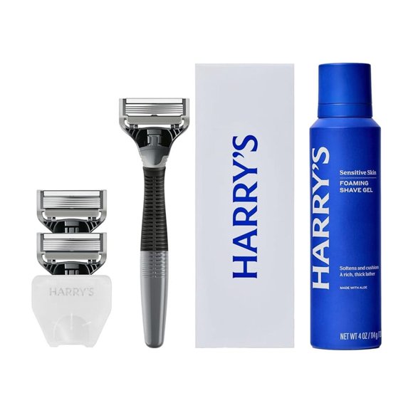 Harrys Original Shaving Kit for Men Razor Handle, 3 Refills