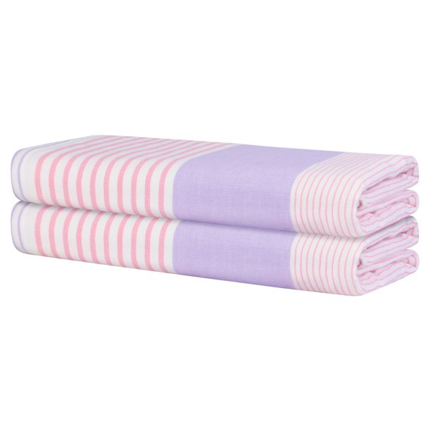 Juego de Toallas de Baño de Algodón Absorbente REGALWOVEN de 2 Piezas, Ultra Suaves, Ligeras, de Secado Rápido, Perfectas para Uso Diario Púrpura 28' x 56'