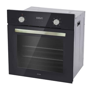 Groner - Horno Eléctrico Empotrable Black Triple Vidrio 7F 56L