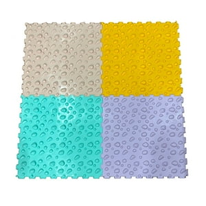 Genérico - Tapetes Mat Sensoriales Cuadrados Xl Piedras Niños Set De 4 Piezas 48*48*1Cm - A15 - Sr2505