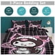 thumbnail image 5 of Kuromi Print Bedding Set Pattern Duvet Cove Set 3 Pieces 1 Quilt Cover And 2 Pillowcases for Women Men Teens, 5 of 5