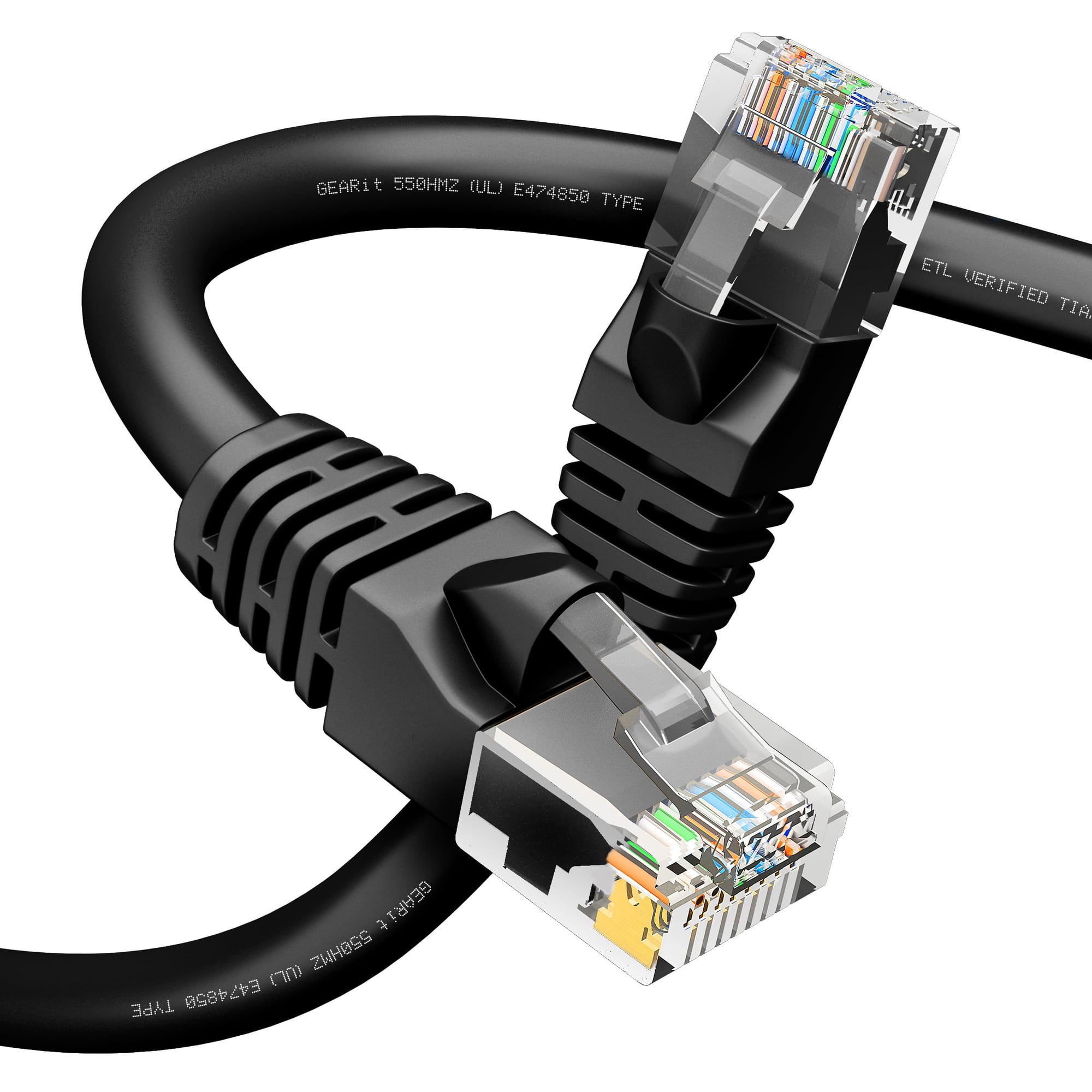 Cable Ethernet Gearit Cat 6, 35 Pies (10 M), 10 Gbps, Rj45, Negro