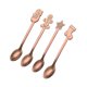 thumbnail image 2 of 4x Mini Cucharas De Café Cuchara De Acero Inoxidable Para Cafetería Postre Rose Aureate, 2 of 5
