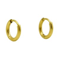 Elbauldejuma - Argollas Titanio 8Mm Astm F136 G23 Chapadas En Oro 18K
