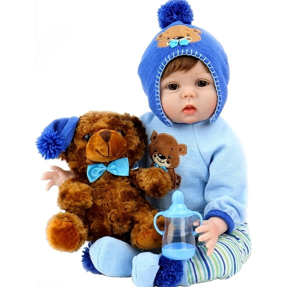 Muñeca Reborn Aori de 22 pulgadas con peluche para niños mayores de 3 años