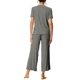 thumbnail image 3 of INSPIRE CHIC Conjunto de Pijama de Mujer Acanalado de Manga Corta Modal con Puños Volantes y Pantalones de Descanso Suaves S Gris Oscuro, 3 of 6