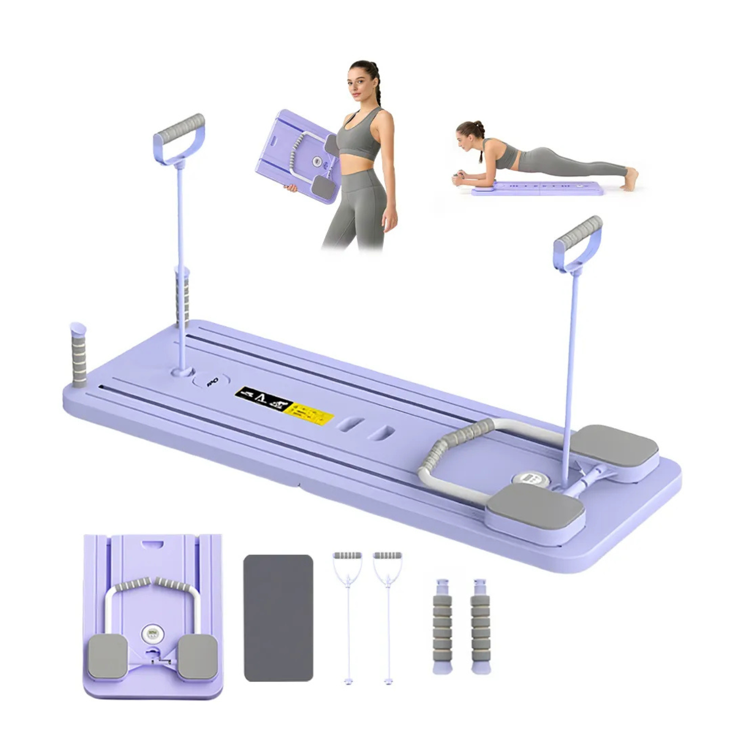 Genérico - Tabla De Entrenamiento Pilates Fitness Multifuncional 6 En 1 Morado