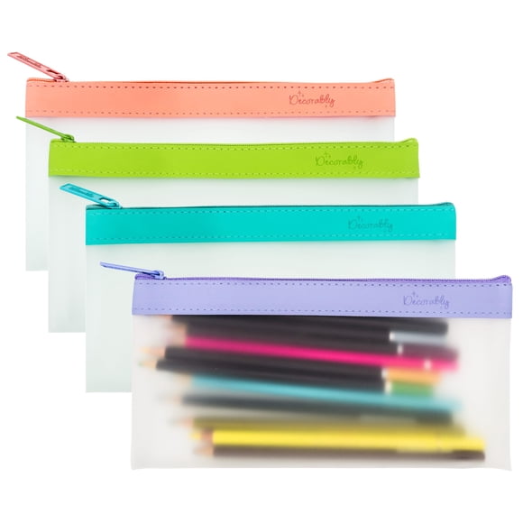 Estuche para lápices Decorably 4 unidades 22 × 11 cm TPU con cremallera
