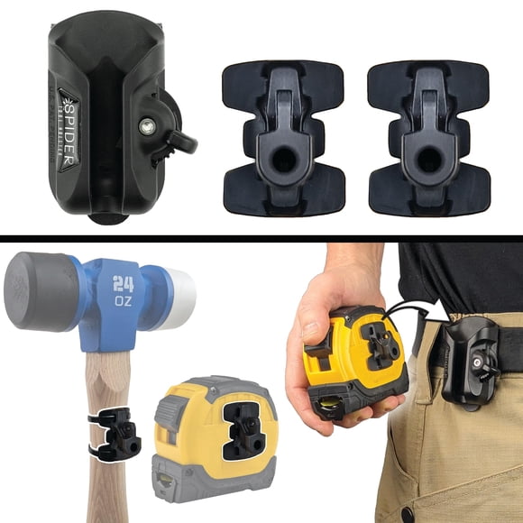 Funda Spider Tool, kit de funda para cinta métrica y martillo, 1 funda para herramientas y 2 lengüet