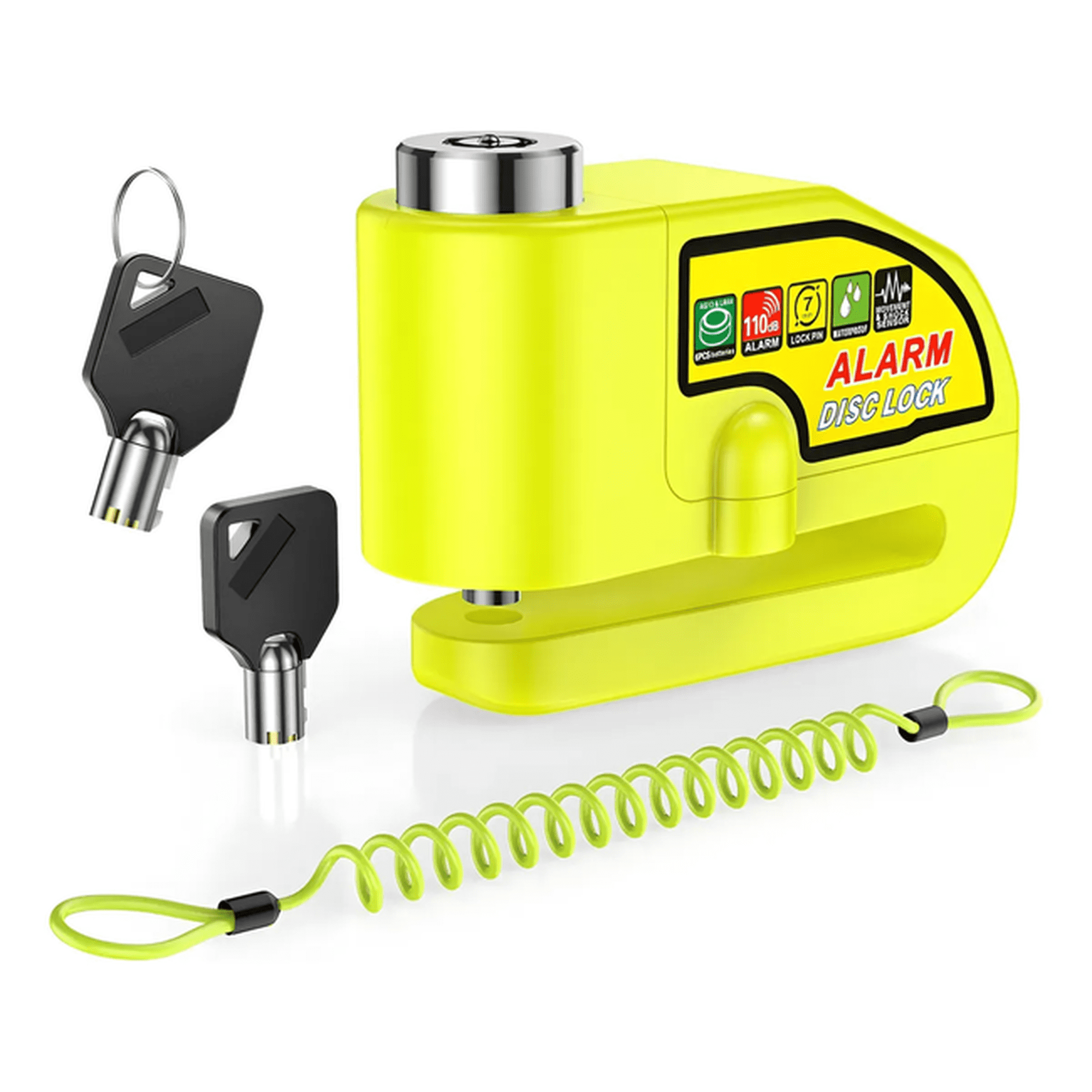 Genérico - Candado Alarma Impermeable De Bloqueo De Freno Moto