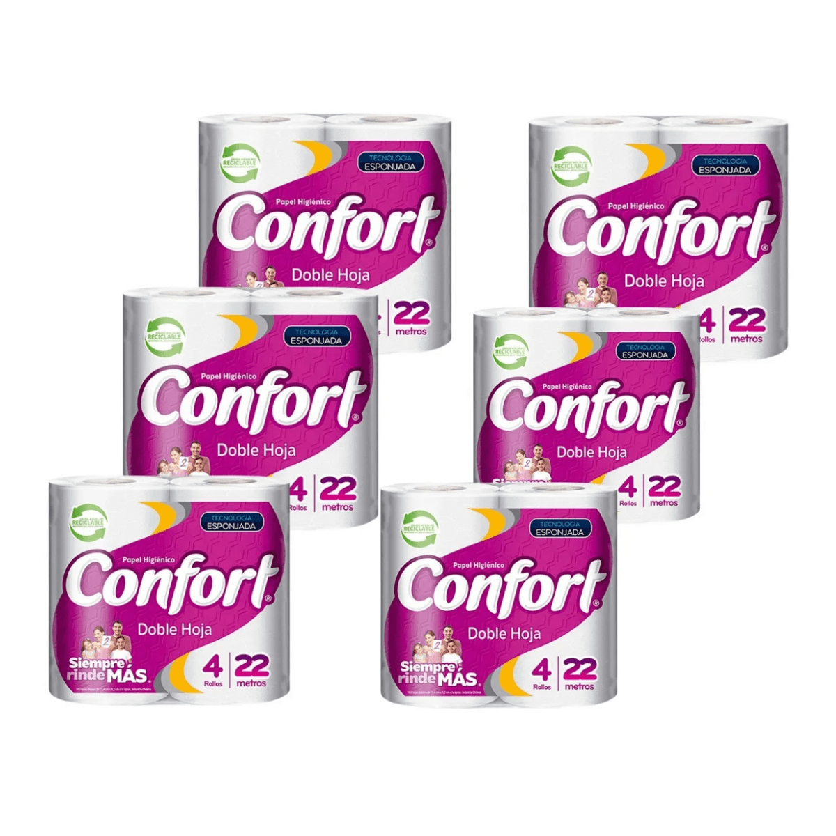 Genérica - Papel Higiénico Confort Doble Hoja 24 Unidades 22 M
