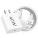 thumbnail image 1 of Cargador rápido para iPhone 17/Air, [Certificado MFi] Adaptador de corriente USB‑C de 40 W con bloque de pared y cable USB‑C a USB‑C para iPhone 17e/17 Pro Max/16/16 Plus/16 Pro Max/15/iPad/AirPods, 1 of 7