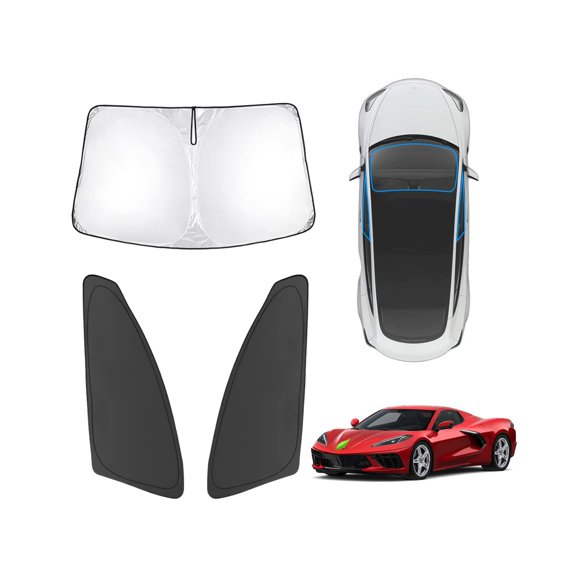 Parasol Karltys para parabrisas, 3 unidades, para Chevrolet Corvette C8