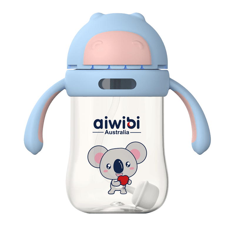 Aiwibi - Botella De Agua Para Bebés 300 Ml Celeste