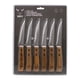 thumbnail image 1 of Cuchillo Premium 6 Piezas Acero Inoxidable - Madera Plateado - Café, 1 of 3
