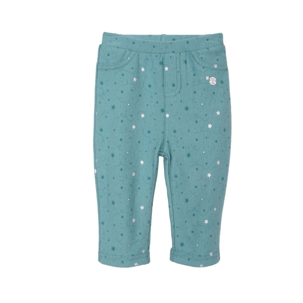 Calza Bebé Niña Estampado Estrellas Verde