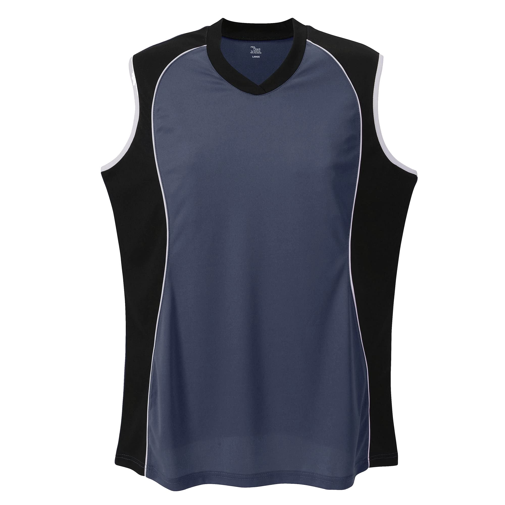 Jersey Martin Sports Sin Mangas Con Cuello En V Para Mujer, Azul Marino, Talla Xl