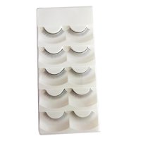 Magideal - 5 Pares De Pestañas De Práctica, Tiras De Pestañas De Entrenamiento, Suministros De Extensión De Pestañas, Pestañas De Práctica Para Cabeza De Maniquí 10Mm