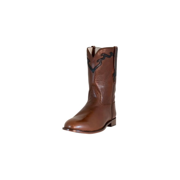 Botas TuffRider El Paso bordadas de cuero con punta redonda para hombre