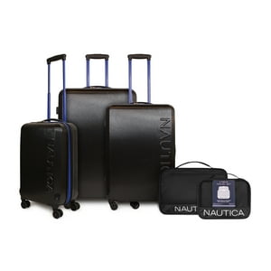 Nautica - Set 3 Maletas S+M+L Victory Negro + Organizador De Viaje 2 Pzas. Negro