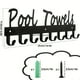 thumbnail image 4 of 1pc Pool Towel Hooks, Bathroom Wall Mount Towel Rack, Towel Holder. Carbon Steel Hanger Organizer, Indoor Outdoor For Robe, Towel, Coat, Swimsuit, Umbrella, Bag, Keys(Matte Black), 4 of 5