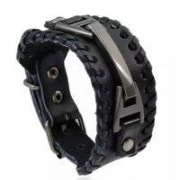 Mercado Cbf - Pulsera Masculina Eco Cuero Estilo Punk, Brazalete Punk