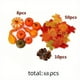 thumbnail image 1 of 12/50/70/86/128/pcs, Fall Decor | Artificial Pumpkins Autumn Decoration Set, Maple Leaves Harvest Mini Pumpkin Pine Cones Acorns For Thanksgiving Wedding Holiday Party Home Table Centerpieces Decor, 1 of 3