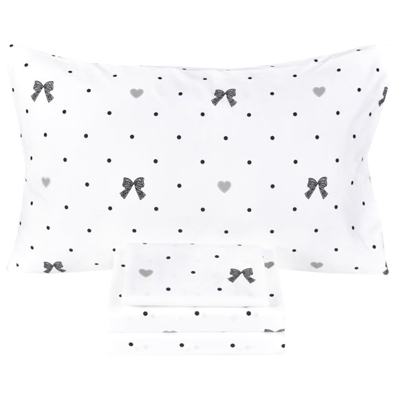 Juego de sábanas completo Scientific Sleep de algodón con puntos y lazo