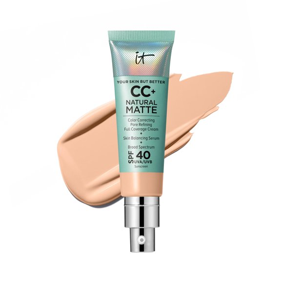 Crema Foundation IT Cosmetics CC+, mate natural, SPF40, 30 ml