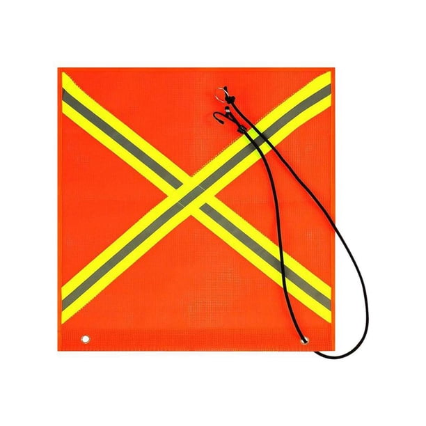 Bandera de advertencia Bandera de Kayak Naranja Tira reflectante de doble cara Bandera reflectante Señal de advertencia para vehículo de carga Camión