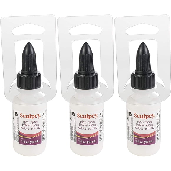 Sculpey Polyform Glaseado Brillante 1 Onza (Pack de 3)