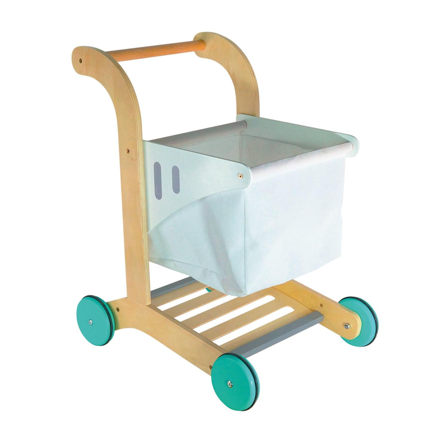 Gamepower - Carrito Supermercado De Madera Cerdeña 44x34x54cm Azul