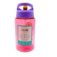 Disparo - Botella Infantil Con Bombilla Para Agua Jugo Rosado