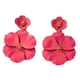 thumbnail image 3 of Pendientes colgantes de flores, pendientes de pétalos florales, pendientes colgantes para vacaciones, mujeres, niñas, joyería del día de San Valentín, Rosa, 3 of 5