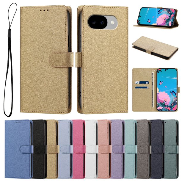 Cartera Protectora para Google Pixel 11A con Soporte, Dorado