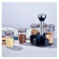 Genérico - Especiero Condimentador Organizador 6 Frascos Giratorio 360°