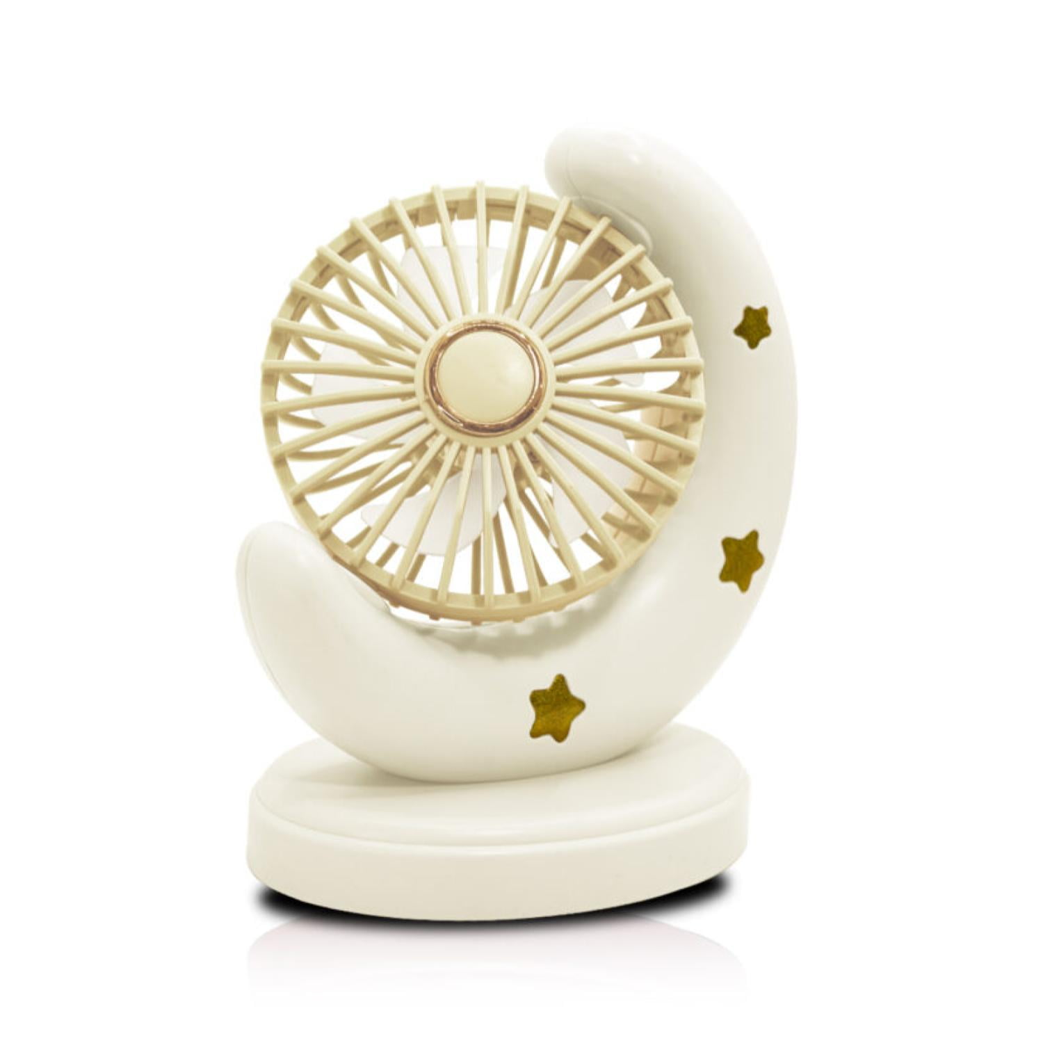 Genérico - Mini Ventilador De Escitorio Usb Silencioso En Forma De Luna