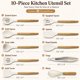thumbnail image 2 of Set de Utensilios de Cocina HENKELIVING 10 Piezas Silicona y Madera, 2 of 9