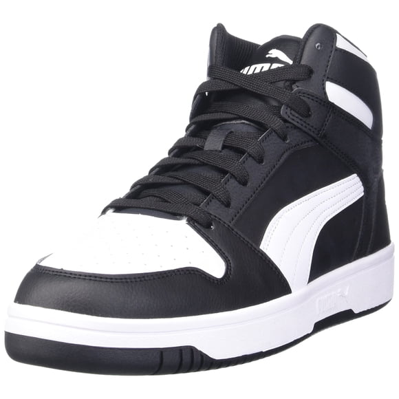 Zapatilla PUMA REBOUND LAYUP de piel sintética en blanco y negro para hombre