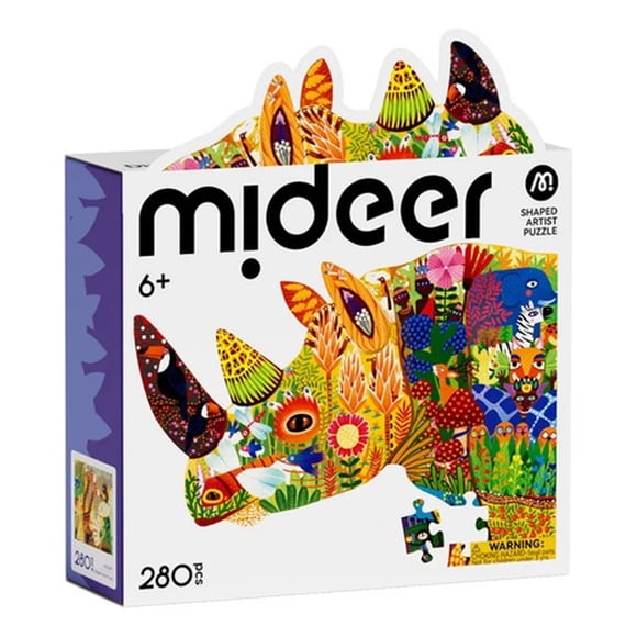 Puzzle Para Niños De Rinocerontes 280 Pcs + 6 Años - Mideer