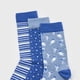 thumbnail image 2 of Calcetines Hombre Print Tripack Color Azul Corona, 2 of 4