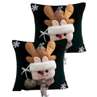 Genérico - Set De 2 Fundas De Cojin Para Navidad 3D B21