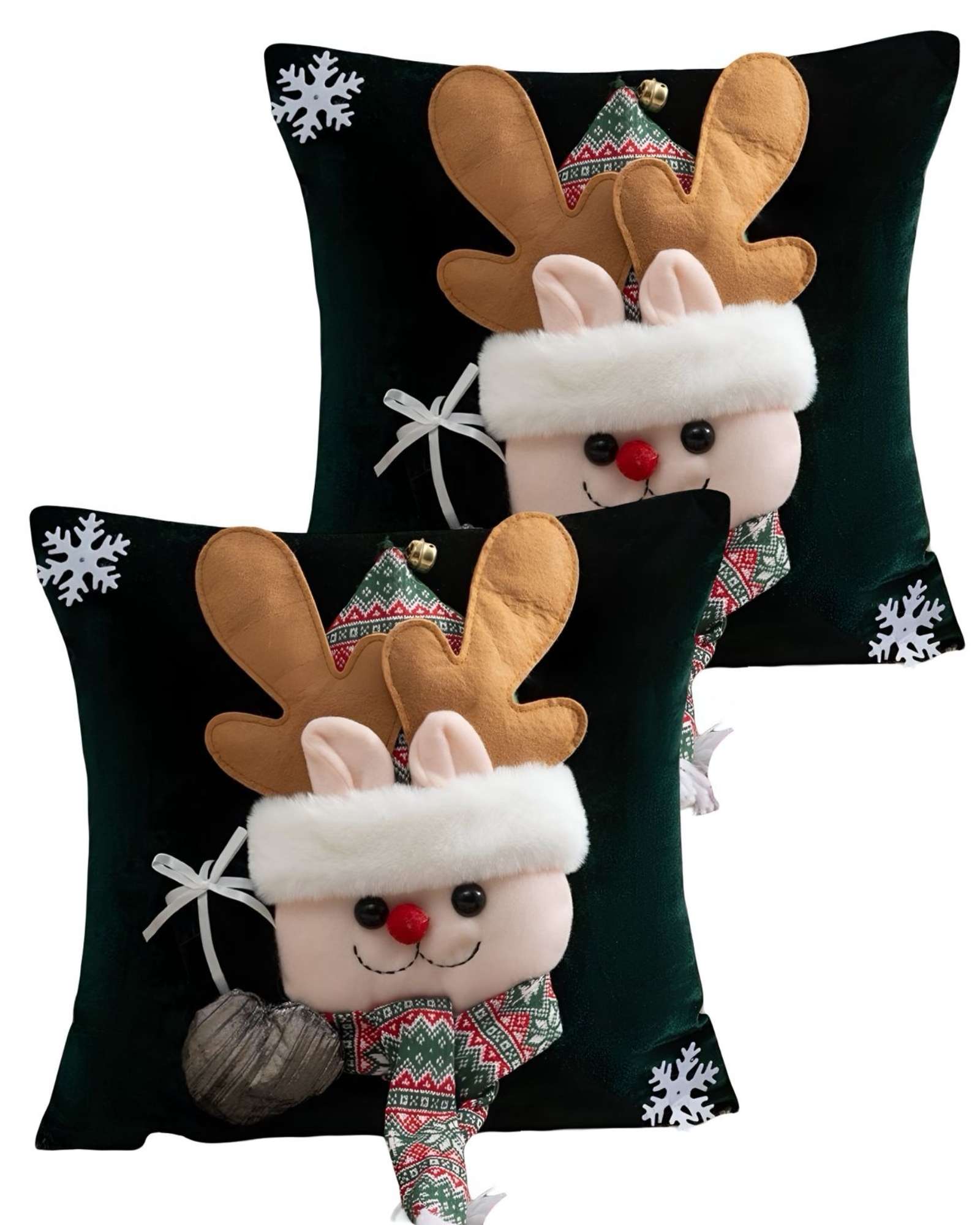 Genérico - Set De 2 Fundas De Cojin Para Navidad 3D B21