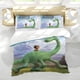 thumbnail image 5 of El Buen Dinosaurio Conjunto de sábanas temático, trío de piezas, cómodo y amigable con la piel, diseño único, regalo de decoración para el hogar para familiares, amigos y fans,135cm *200cm, 5 of 6