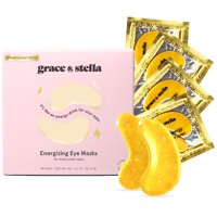Máscara Para Debajo De Los Ojos Grace & Stella Gold, 48 Pares, Gel Vegano