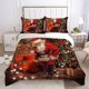 thumbnail image 2 of Christmas Gifts Xmas Snow Snowman Santa Claus Quilt Duvet Cover Set3-Piece Bedding Set, 2 of 5
