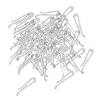 Magideal - 200 Pinzas Transparentes Para Camisa, Pinzas De Transparentes, Pinzas Para Ropa Duraderas, Pinzas Para Ropa En Forma De U Para Suéteres, Abr Plano Desdentado 38Mm