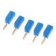 thumbnail image 1 of 5 piezas de conector de banana de 2 mm para sondas de prueba instrumento medidor conector azul, 1 of 5